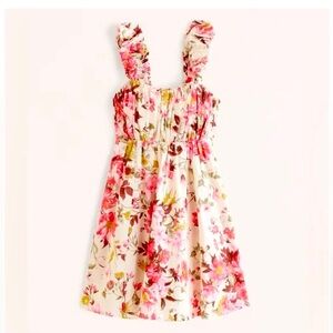 Abercrombie Puff Strap Babydoll Floral Dress